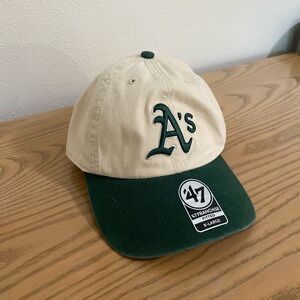 47 Brand A's Baseball Cap - Cream and Green XL NWT